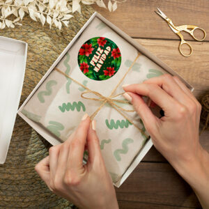 Etiquetas De Navidad 🎄 Adhesivas 10 Pz 6.5cm