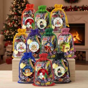 Costalitos Dulceros Morralitos Cristal Navideños 😎