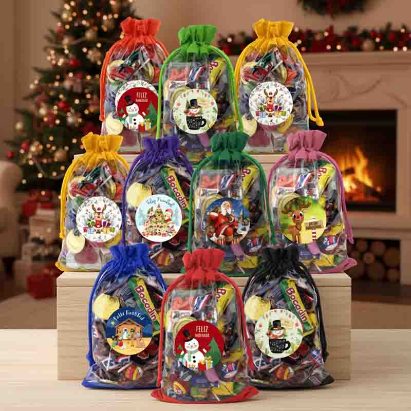 Costalitos Dulceros Morralitos Cristal Navideños 😎