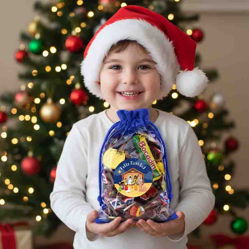 Costalitos Dulceros Morralitos Cristal Navideños 😎 - Imagen 2