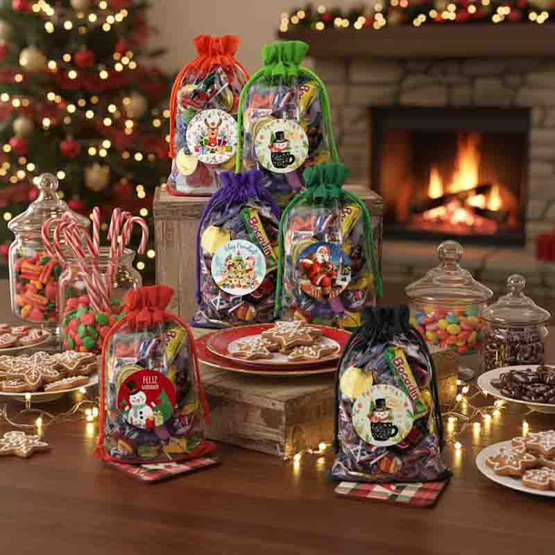 Costalitos Dulceros Morralitos Cristal Navideños 😎 - Imagen 6