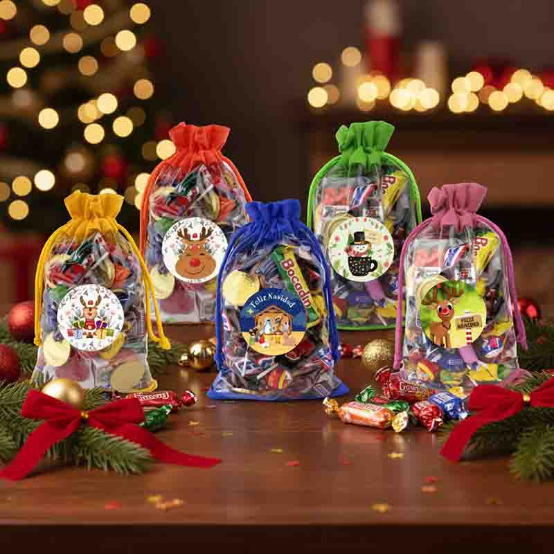 Costalitos Dulceros Morralitos Cristal Navideños 😎 - Imagen 8