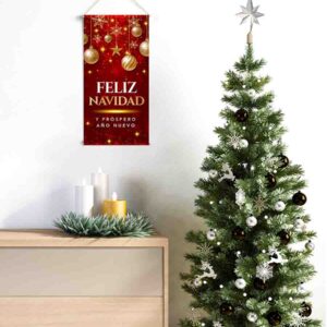 Decoracion Navideña Para Empresas Pendones 60x30cm 🎄