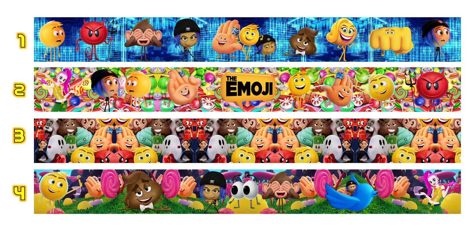 Cenefas infantiles adhesivas de Emojis 😊