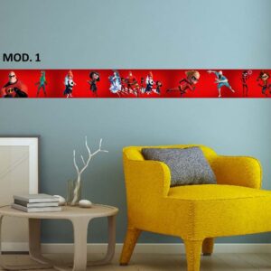 Cenefas decorativas para paredes autoadheribles de Los Increibles 😇