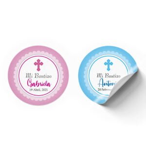 Etiquetas Para Detalles Bautizo  💗 Adheribles 30 Pz