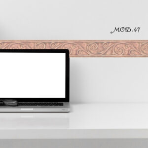 Cenefas para pared 👌  👉  Figuras en relieve con fondo beige (Mod. 47)