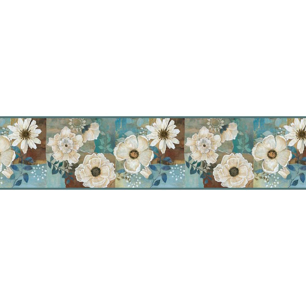 Cenefas Decorativas Adhesivas ♥ ? Gardenias Color Crema Fondo Azul (Mod.  76) - SuperCreativa ?Tienda 100% Confiable ✓Decoración ✓Fiestas ✓Moda