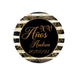 Etiquetas para 😻 xv años personalizadas adheribles 50 PIEZAS 💃