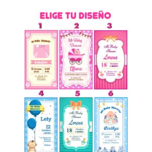 30 Invitaciones Impresas Baby Shopwer 👌😜