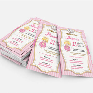 30 Invitaciones Impresas 💕 Bautizo