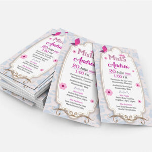 30 Invitaciones Impresas XV Años 💃💗