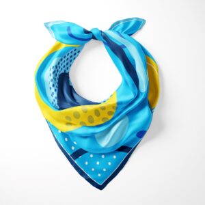 Bandanas para el cabello 😋💙 GEOMÉTRICO CÍRCULO AMARILLO