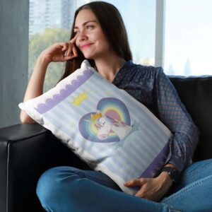 Almohada 2 fundas doble vista Unicornio Con Corazon????