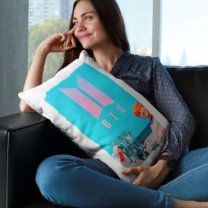 Almohada 2 fundas doble vista BTS Fondo Morado ????
