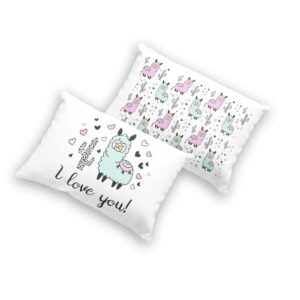 Almohada Kawaii 2 fundas doble vista Llamas con cactus ????