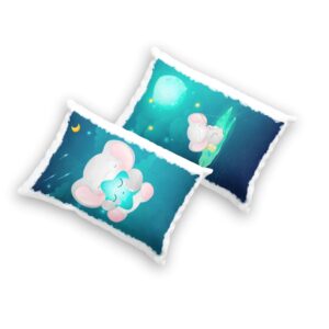 Almohada 2 fundas doble vista Elefante Noche Azul ??????