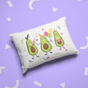 Almohada 2 fundas doble vista Fiesta Aguacate ????