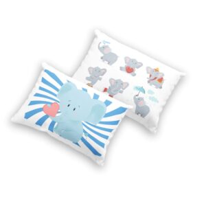 Almohada 2 fundas doble vista Elefante Fondo Azul????