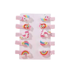 Broches para cabello para niña o dama con figuras 10 pz 😋