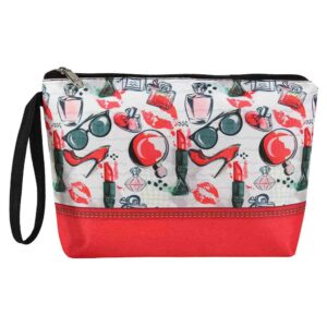 Bolsa De Mano Con Estampado De Moda-Maquillaje Rojo