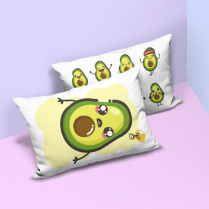 Almohada personalizadas kawaii funda doble vista Aguacate ??????