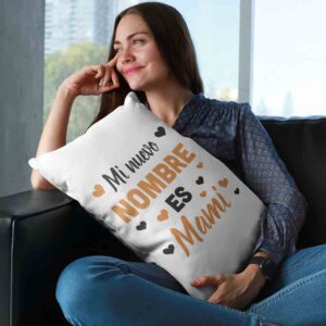 Almohada 2 fundas doble vista ???? Mi nuevo nombre es Mami