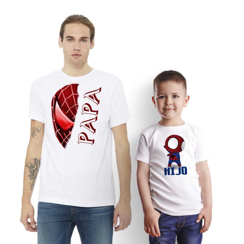 Playeras para papa e hijo (PAPA SPIDERMAN) - SuperCreativa ?Tienda 100%  Confiable ✓Decoración ✓Fiestas ✓Moda