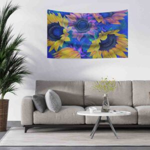 Manta decorativa para paredes de Girasoles de colores Mod. 2😍