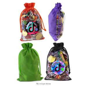 Morralitos dulceros para  Cumpleaños de tik tok