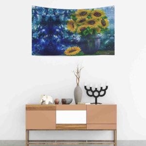 Manta decorativa para paredes de Jarrón con girasoles Mod. 1🌻😍