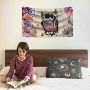 Manta decorativa para paredes de Búho boheme Mod. 1 🥰😋