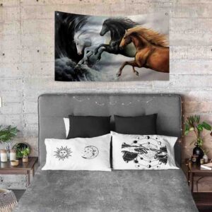 Manta decorativa para paredes de  Tres caballos MOD1 💘👏