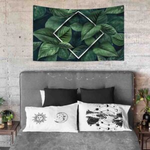 Manta decorativa para paredes de Hojas Verdes Elegantes Mod. 2 😱👍