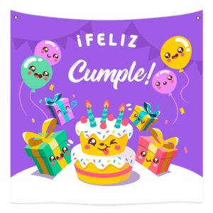 Letrero de feliz cumple 1x1 mts  (Mod. 1NA)