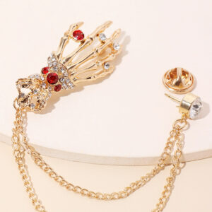 Broche de moda con cadena y Manita elegante
