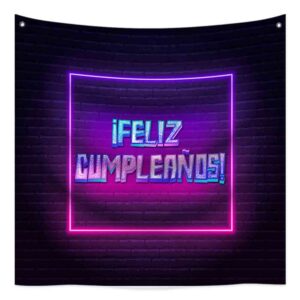 Letreros de feliz cumplea?os para hombre 1x1 mts (Mod. 2H)