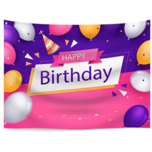 Cartel de happy birthday 3x1.5 mts (Mod. 3HM)