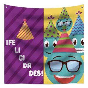 Letreros de feliz cumplea?os originales 1x1 mts (Mod. 8H)