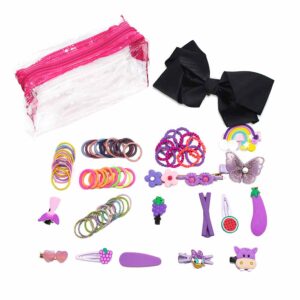 66 prendedores para cabello para niña con estuche Armonia con broches, ligas y más