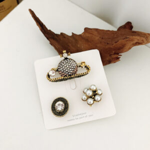 Kit de 3 Prendedores para ropa Vintage Modelo Saturno