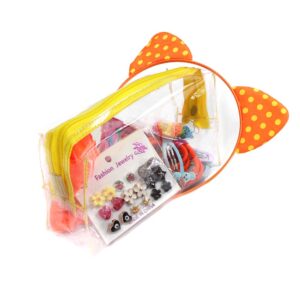 84 accesorios para cabello para niña con estuche Neon con aretes, ligas, diadema y más