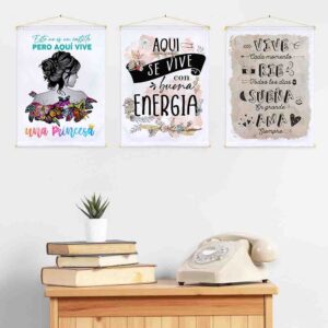 Decoración vintage de tela 3 pz (Mod 9)