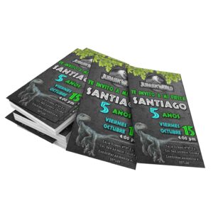 Invitaciones de Dinosaurios impresas