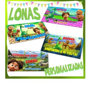 Letrero Decoración de Dinosaurio para cumpleaños 3x1.5 mts