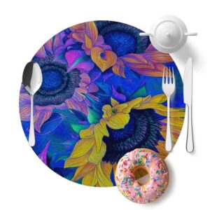 Mantel Para Mesa Redondo (Girasoles-Mod.1)