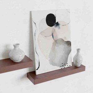 Cuadro decorativo para sala elegante Circulo de acuarela abstracta