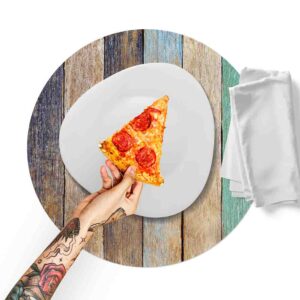 Mantel Para Mesa Redondo  (Mod.Maderas azules)