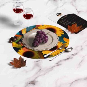 Mantel Para Mesa Redondo (Girasoles-Mod.2)