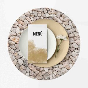 Mantel Para Mesa Redondo  (Mod.Piedras)